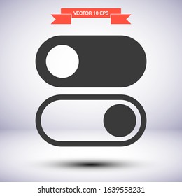 On off vector icon , lorem ipsum Flat design