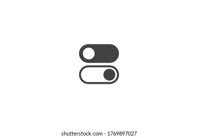 On off vector icon , lorem ipsum Flat design