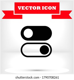 On off vector icon , lorem ipsum Flat design