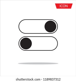 On off vector icon, switch symbol. Modern icon isolated on white background.