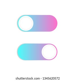 On off vector icon, switch symbol. Flat icon colorful switchers onoff isolated on white background. Template for mobile and web applications. Vector illustration EPS10.