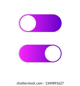 On off vector icon, switch symbol. Flat icon colorful switchers onoff isolated on white background. Template for mobile and web applications. Vector illustration EPS10.