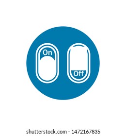 On off vector icon, switch symbol. Modern icon isolated on white background.