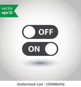 On off vector icon. Switch button sign. On/Off switch symbol. 