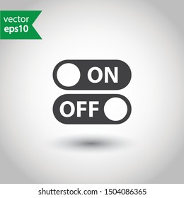 On off vector icon. Switch button sign. On/Off switch symbol. 