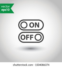 On off vector icon. Switch button sign. On/Off switch symbol. 