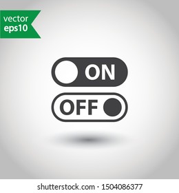 On off vector icon. Switch button sign. On/Off switch symbol. 