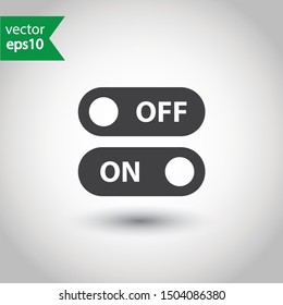 On off vector icon. Switch button sign. On/Off switch symbol. 
