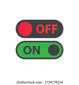 On Off Vektor Icon. Tastenzeichen umschalten. Symbol für Ein/Aus-Schalter. 