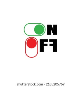 On off vector icon, switch symbol. Modern, simple flat vector illustration for web site or mobile app