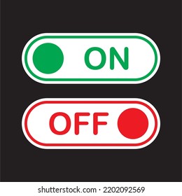 On off vector icon. Switch button sign. On Off switch symbol.