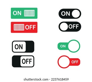 On off vector icon, switch symbol. Modern, simple flat vector illustration for web site or mobile app
