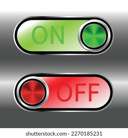 On off vector icon. Switch button sign. OnOff switch symbol. Toggle button switch off turn on.