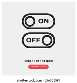 On Off Vector Icon, Switch Symbol. Modern, Simple Flat Vector Illustration For Web Site Or Mobile App