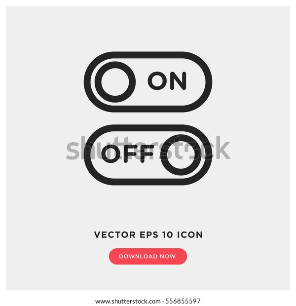 オフのベクター画像アイコン シンボルを切り替えます ウェブサイトまたはモバイルアプリ用の最新の簡単な平らなベクター画像イラスト のベクター画像素材 ロイヤリティフリー