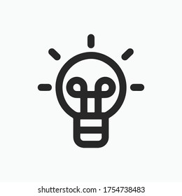 ON Old Bulb illusion Vector icon