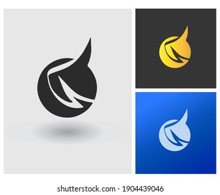 ON OP OD initial based Logo Design in Gradient Colors. Creative Modern Fashion, Food, Pet Company Logo. Luxury Gold Goat, dog, cat Shape with Letters Vector Icon Logo idea Illustration.