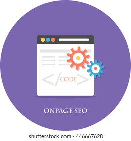 On page seo - flat design concept