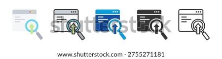on page seo icon set multi style various collection