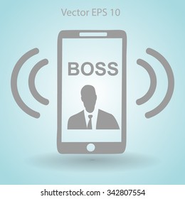 On the phone rings bossvector icon