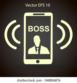 On the phone rings bossvector icon