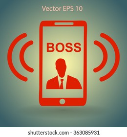On the phone rings bossvector icon