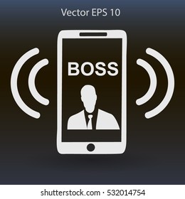 On the phone rings bossvector icon