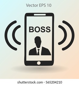 On the phone rings bossvector icon