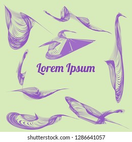 On the picture - smoke from the text. Picture for the screensaver, packaging, for presentation, purple smoke.