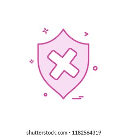 On  protection  security  shield icon vector design