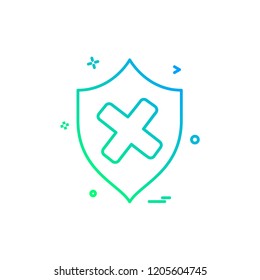 On  protection  security  shield icon vector design
