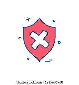 On  protection  security  shield icon vector design