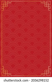 On red background
Traditional patterns and golden decoration
Postcard-sized background material.Vertical orientation