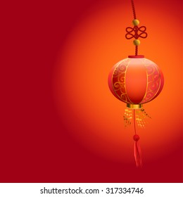 On the right hangs a red Chinese lantern. It can be used for background of Save the Dates and invitations.