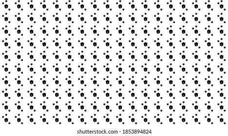 On the right is the tulip symbol filled with white dots. Abstract futuristic frame of white dots and circles. Vector illustration on blue background with stars