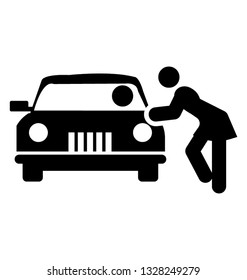 On road talking pictogram, pictograph design.