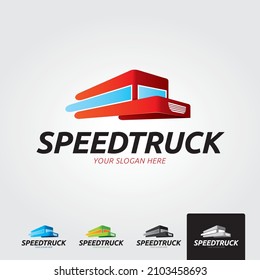 On road truck logo design heavy vector image, illustration vector design, easy to edit vector design