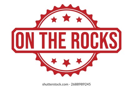 ILUSTRACIÓN VECTORIAL de sello de goma en los ROCK sobre fondo blanco