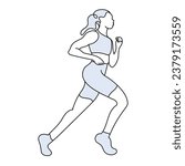 On the Run to Success: The Drive of a Runner. Female Runner.