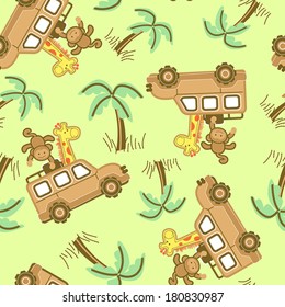 On safari seamless pattern