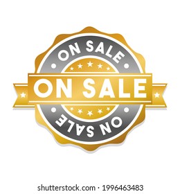 On Sale Badge Icon Seal. Illustration Vector Stamp Design. Vintage Retro Style Insignia.