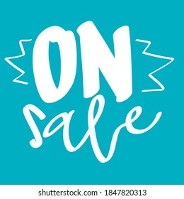 ON SALE! Discount poster template. Aquamarine and white. handmade lettering poster. Positive messages. motivational messages. Short phrases for every day.