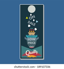 on sale vector label