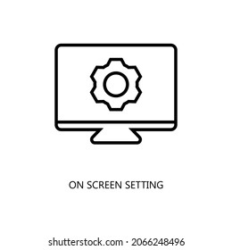 On Screen Setting icon. Trendy flat vector On Screen Setting icon on white background, vector illustration can be use for web and mobile