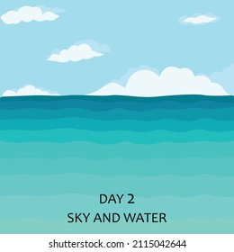 On the second day, God created the heavens and the water. Genesis 1:6-8