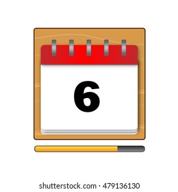 On the sixth day in the calendar vector