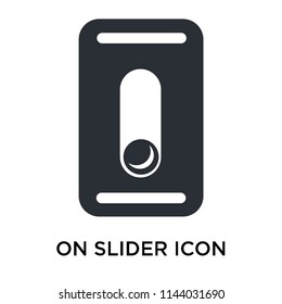 On Slider icon vector isolated on white background for your web and mobile app design, On Slider logo concept