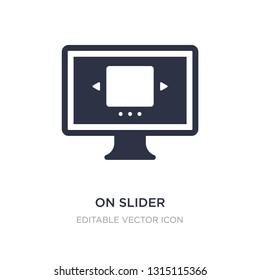 on slider icon on white background. Simple element illustration from Web concept. on slider icon symbol design.