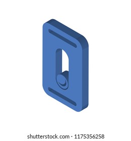 On Slider isometric left top view 3D icon