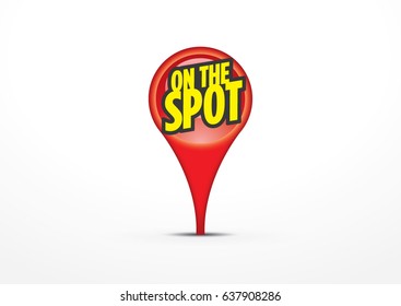 On The Spot Location Pin Logo